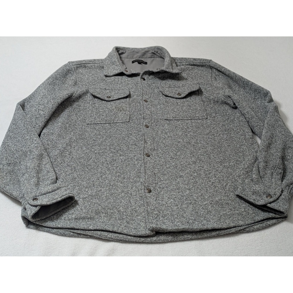 Banana Republic Shacket BR/K.LOVE Men's XL Shirt Heather Gray Button-Up‎ Pockets